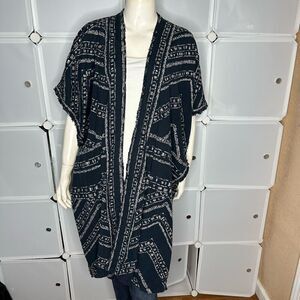 UO Ecoté Navy Blue Kimono OS